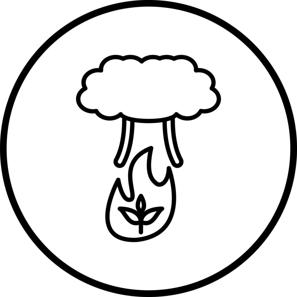 Fire Pollution Vector Icon Style