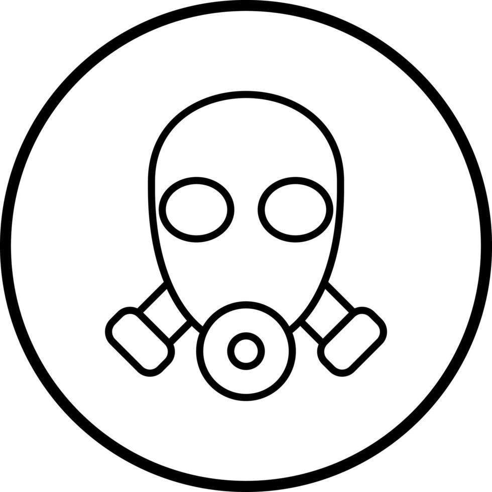 Gas Mask Vector Icon Style
