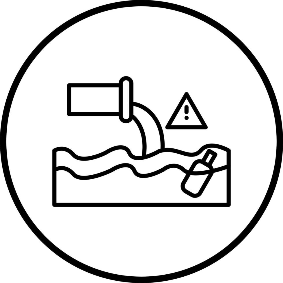 Water Pollution Vector Icon Style