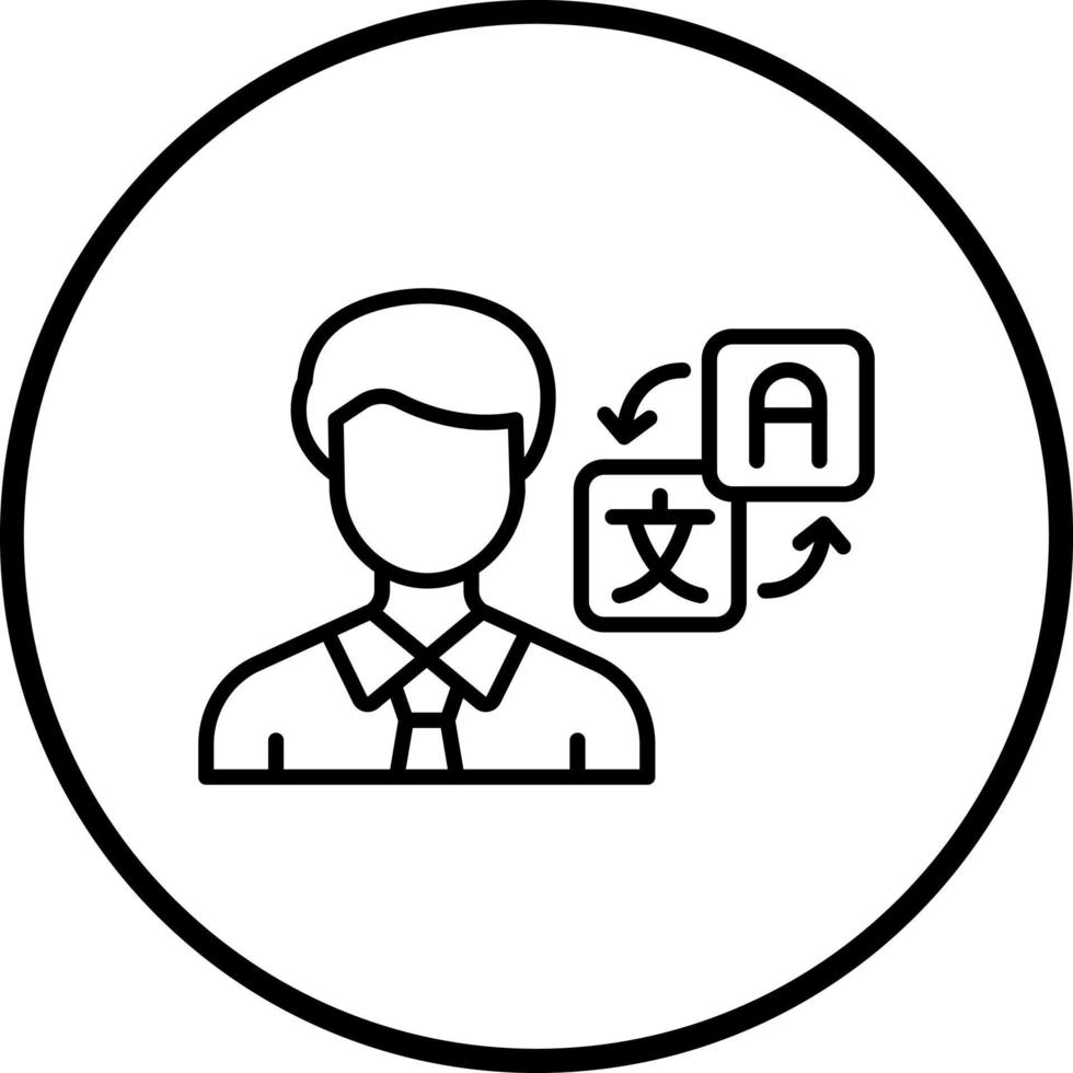 Freelance Translator Vector Icon Style