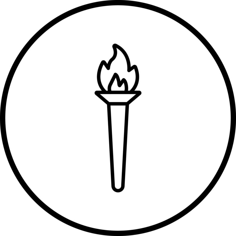 Vector Design Torch Vector Icon Style