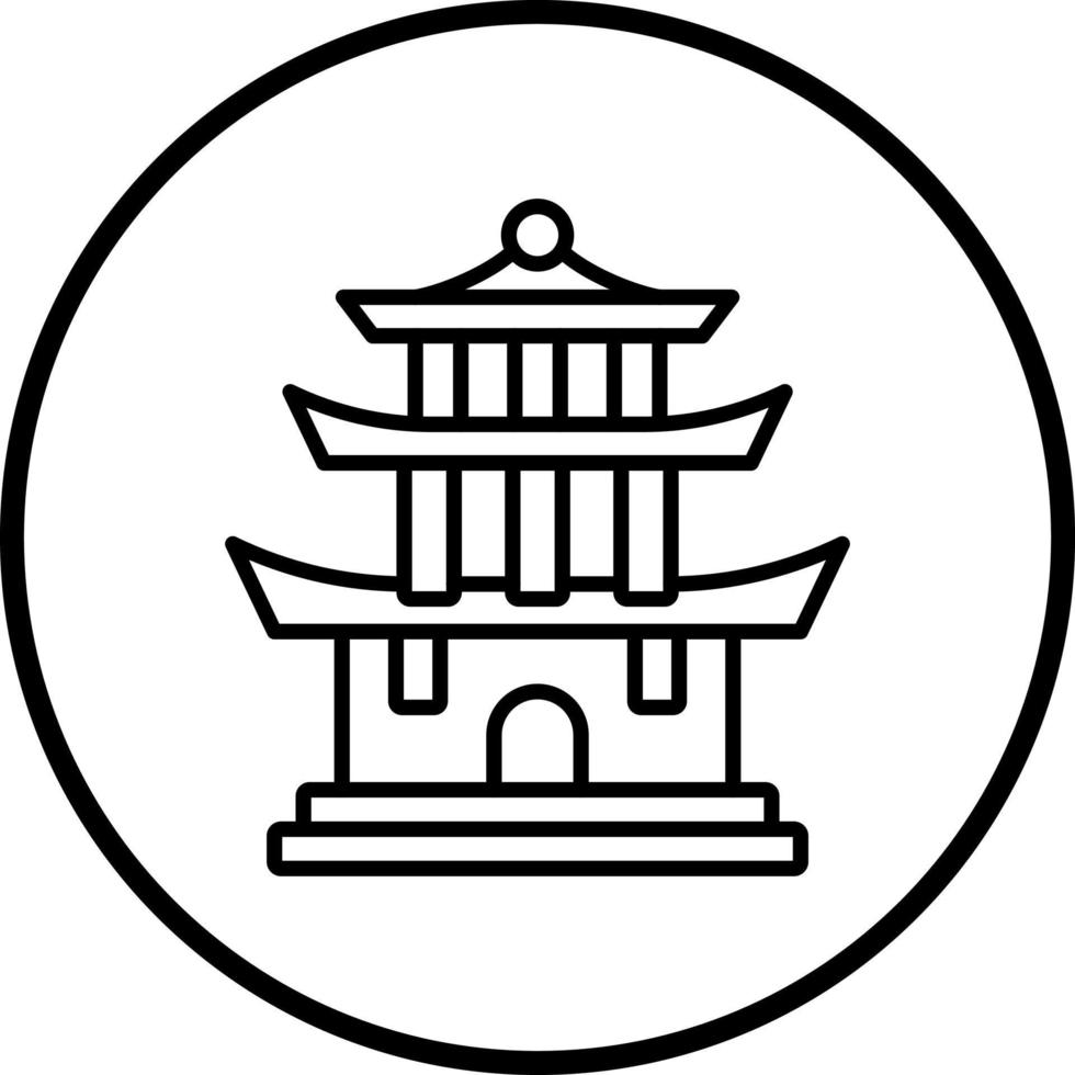 Vector Design Pagoda Vector Icon Style