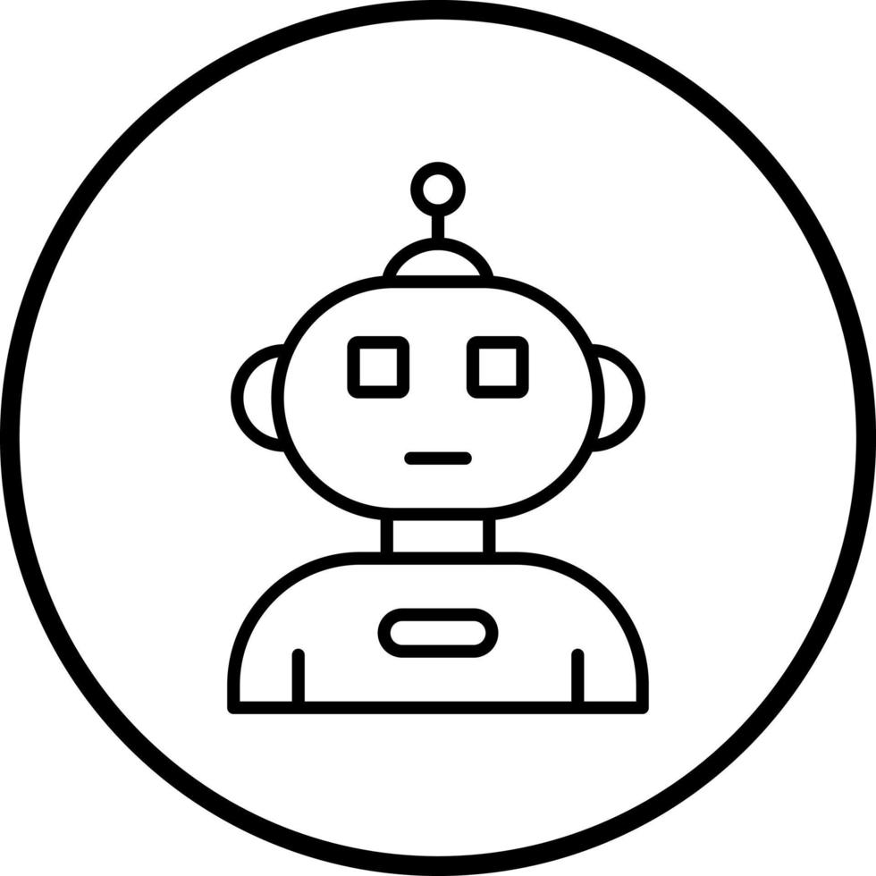 Humanoid Robot Vector Icon Style