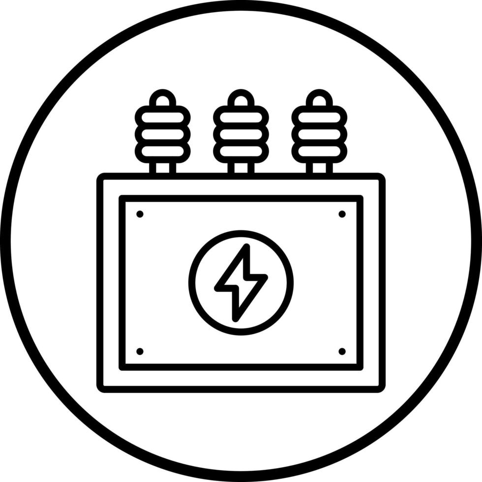 Power Transformer Vector Icon Style