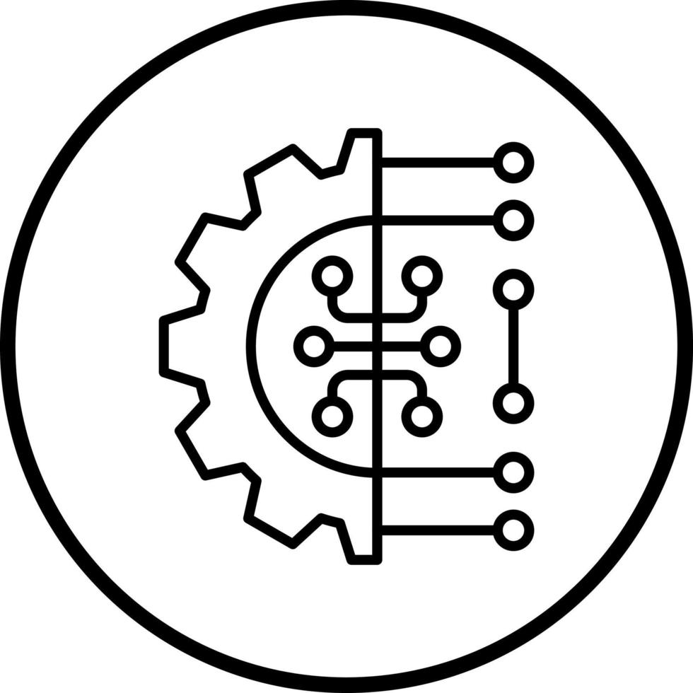 Machine Learning Vector Icon Style