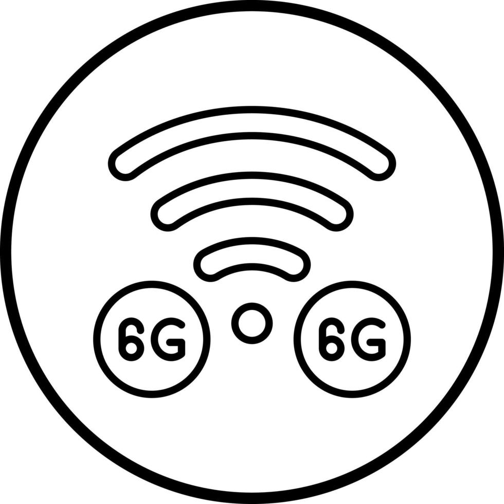 6G Network Vector Icon Style