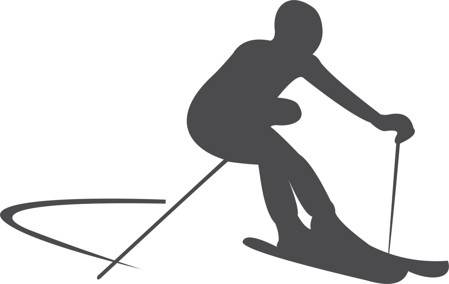 il uomo sciare giocatore silhouette png