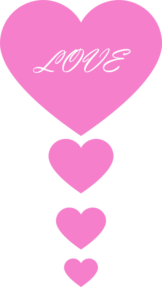 Pink heart shape PNG