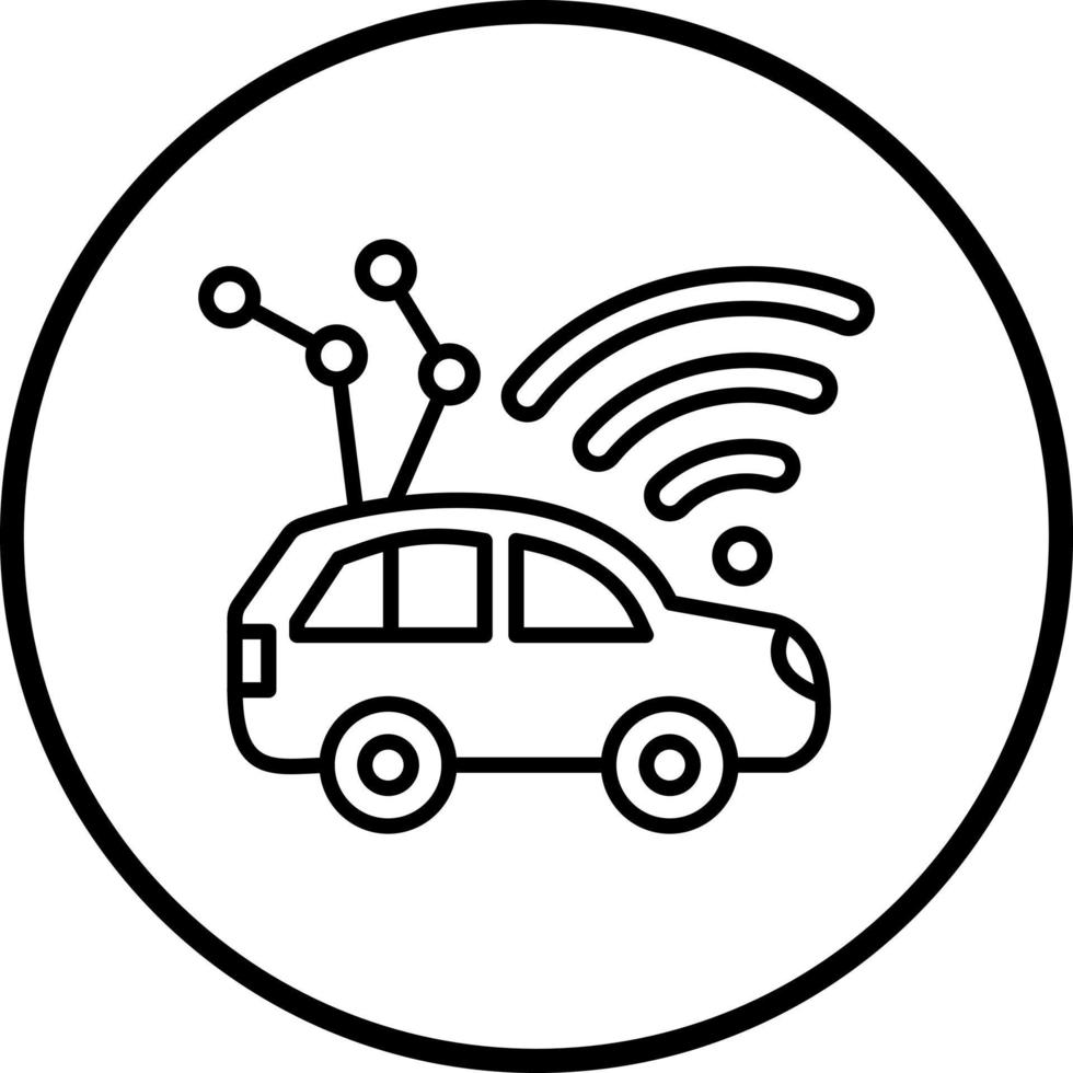 Autonomous Vehicle Vector Icon Style