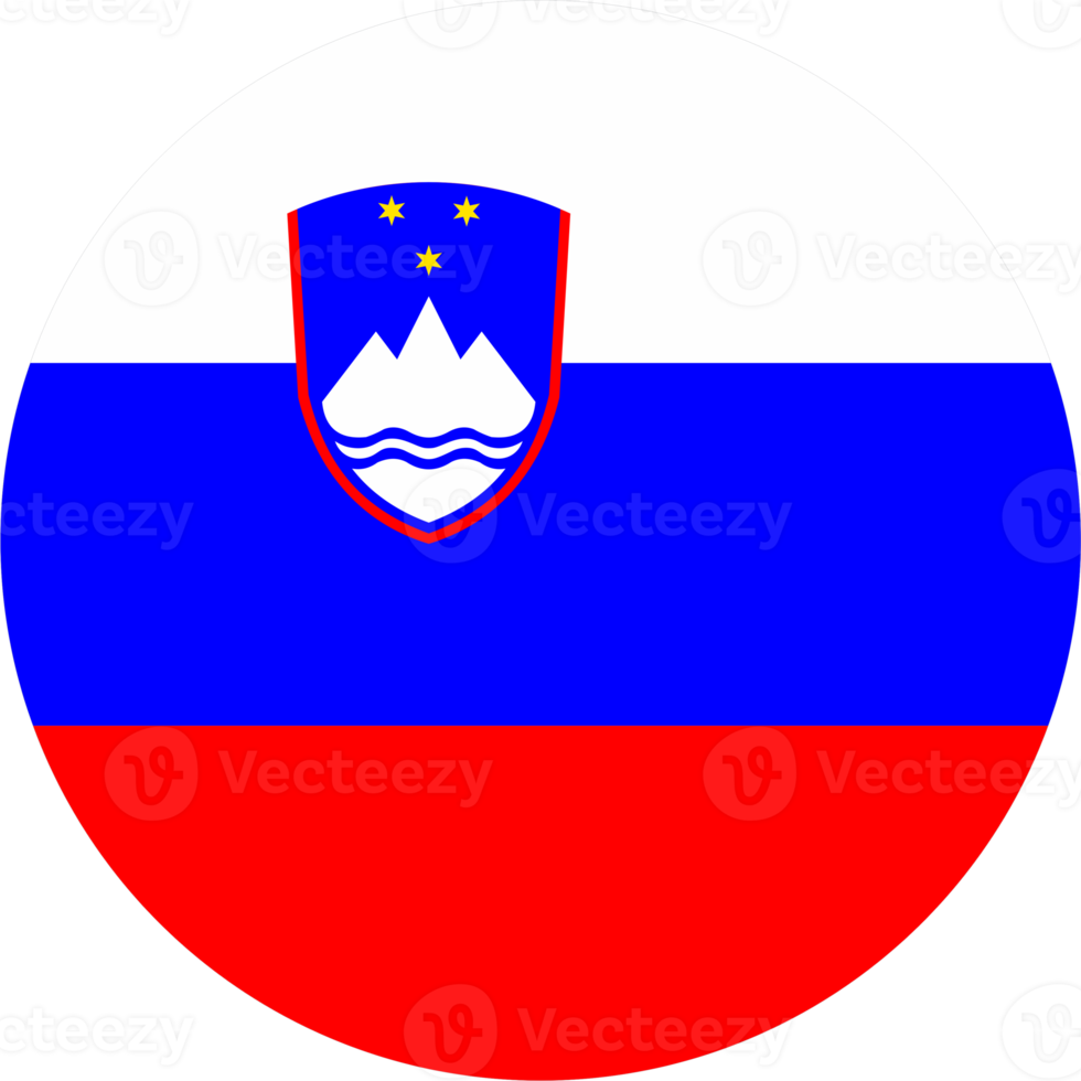 Slovenia flag round shape PNG