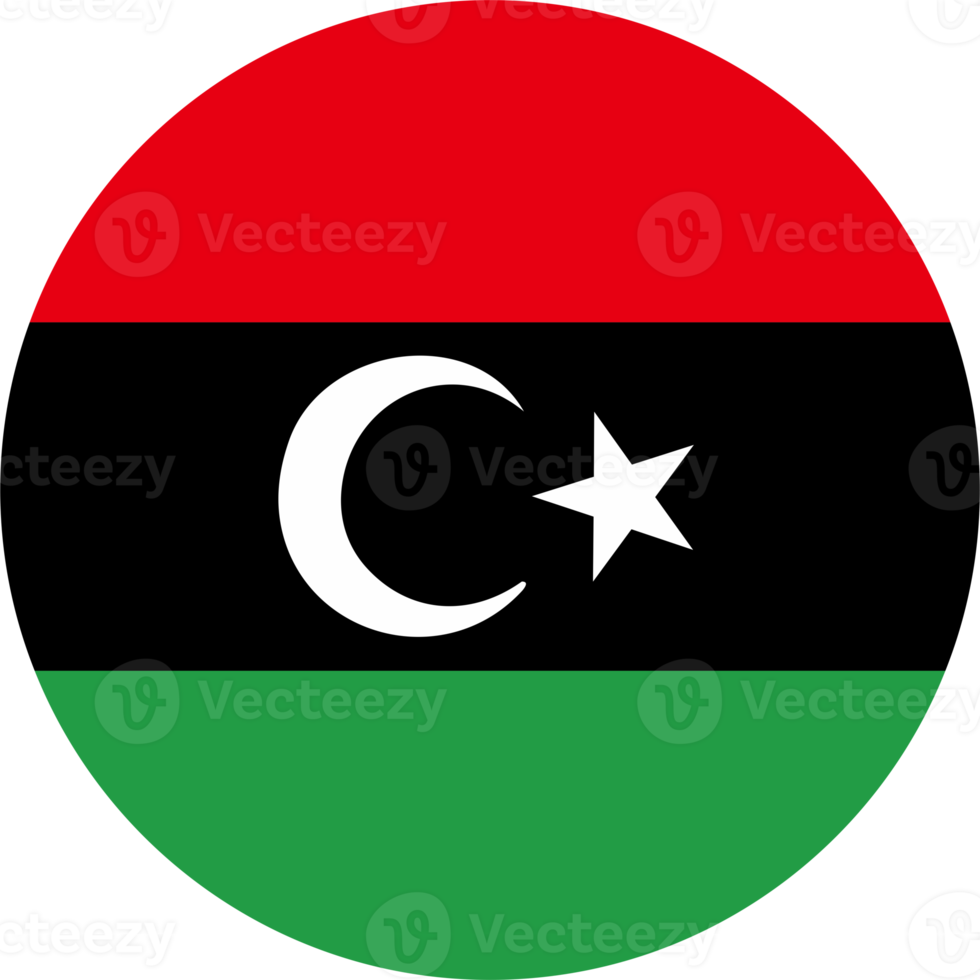 Libye drapeau rond forme png