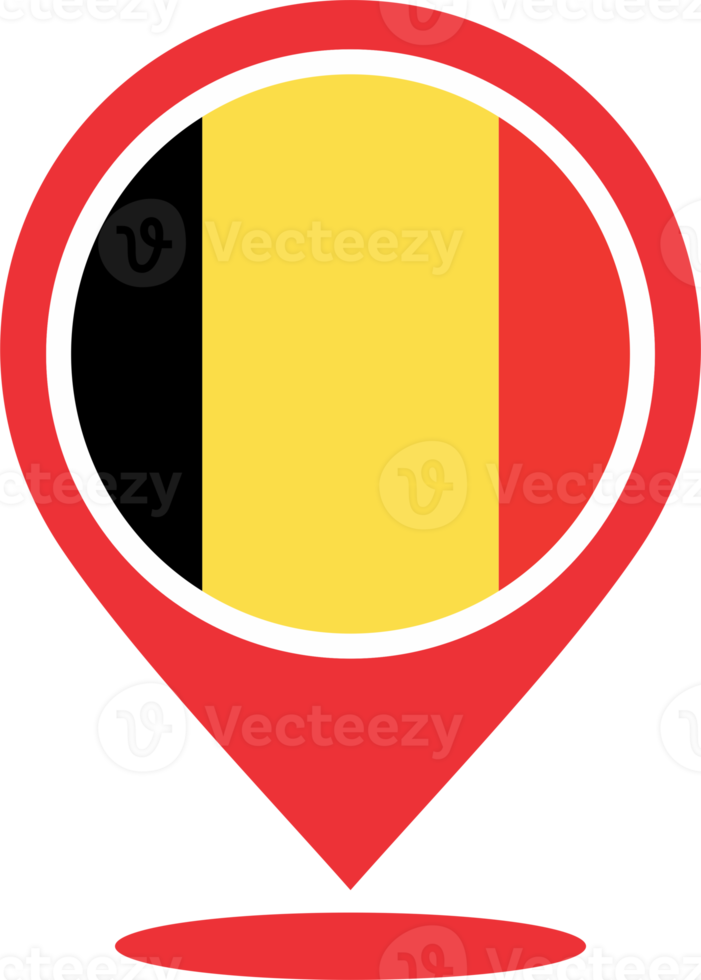 Belgium flag pin map location png