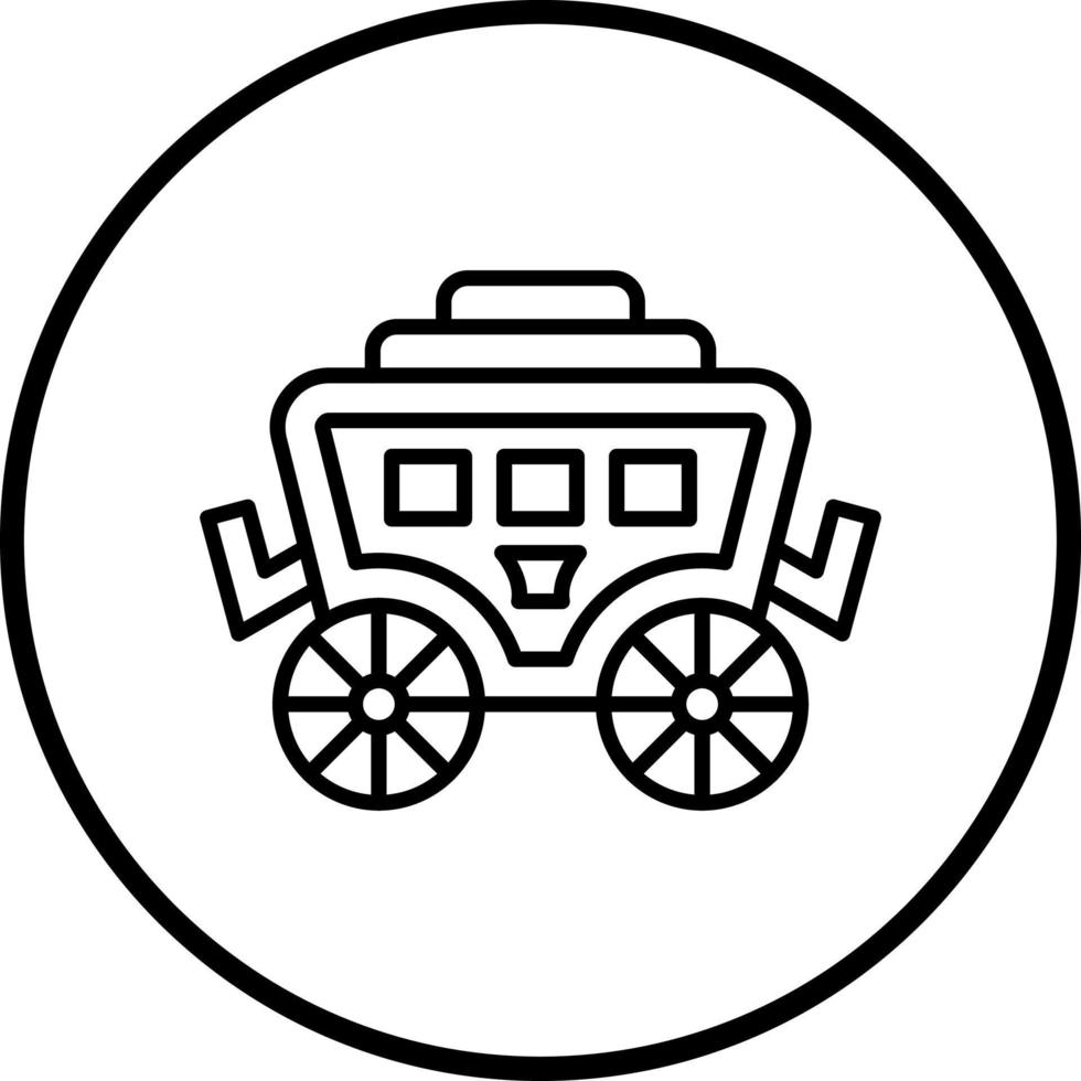 Desert Carriage Vector Icon Style