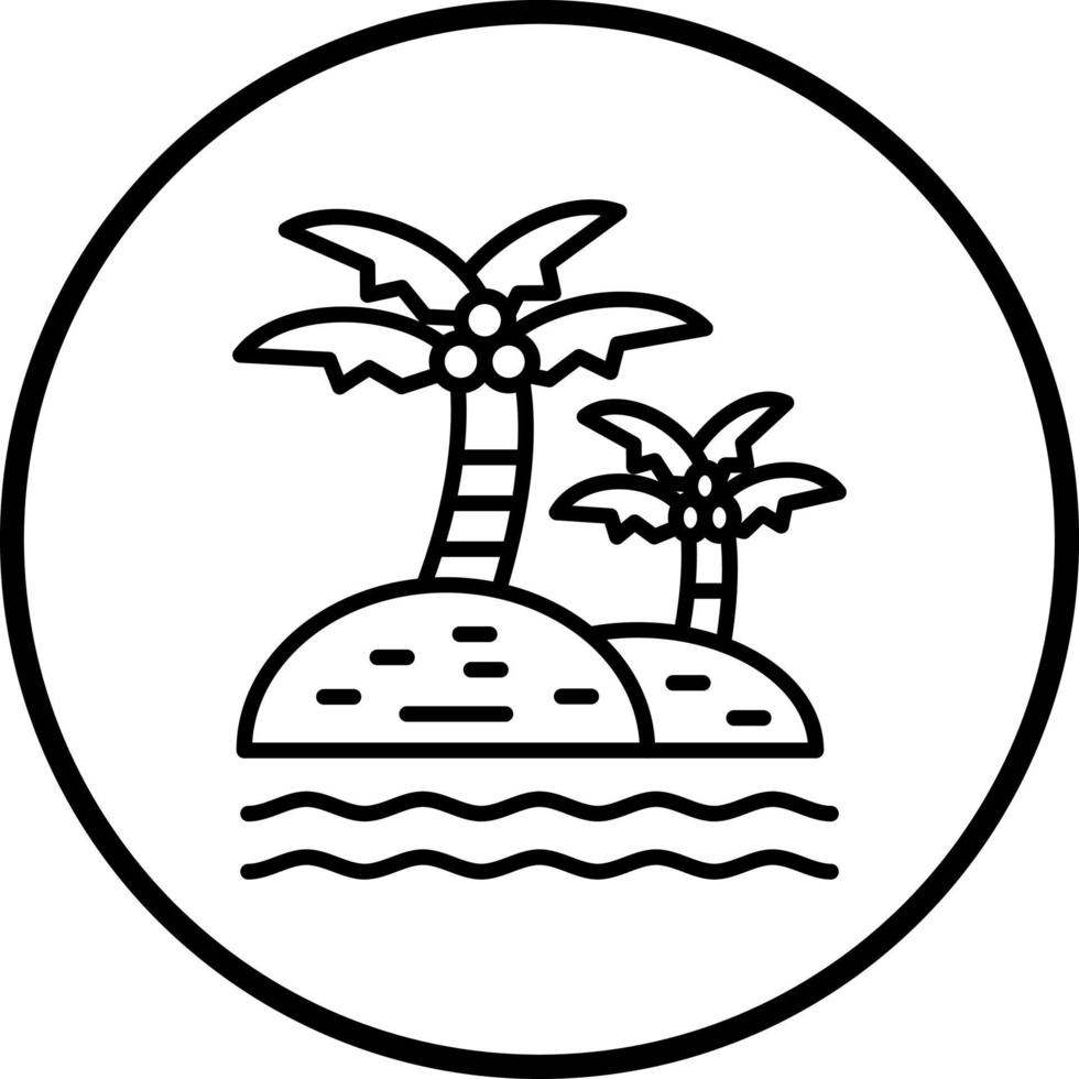 Desert Oasis Vector Icon Style