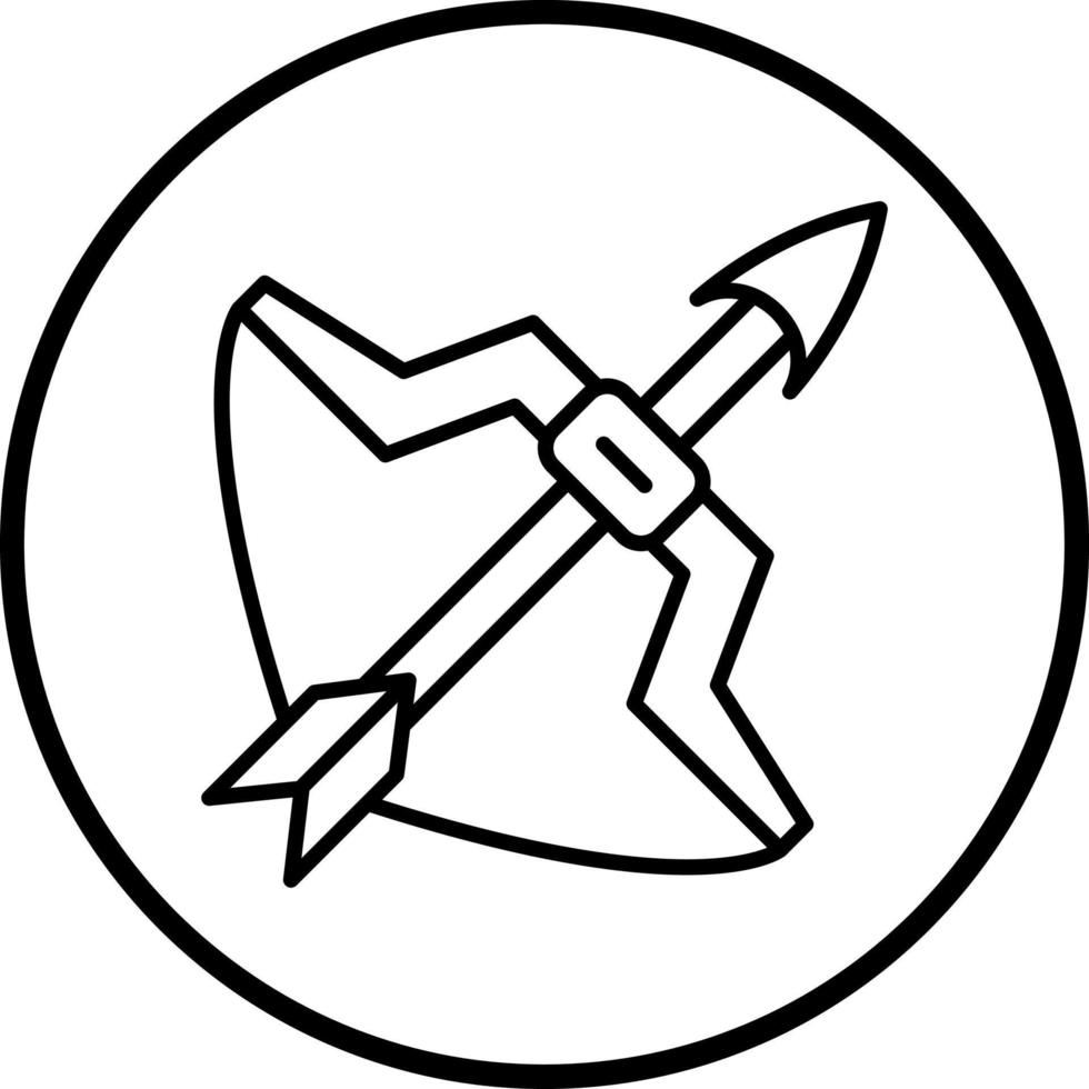 Bow Arrow Vector Icon Style