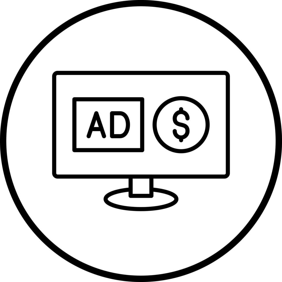 Paid Social Advertising Vector Icon Style