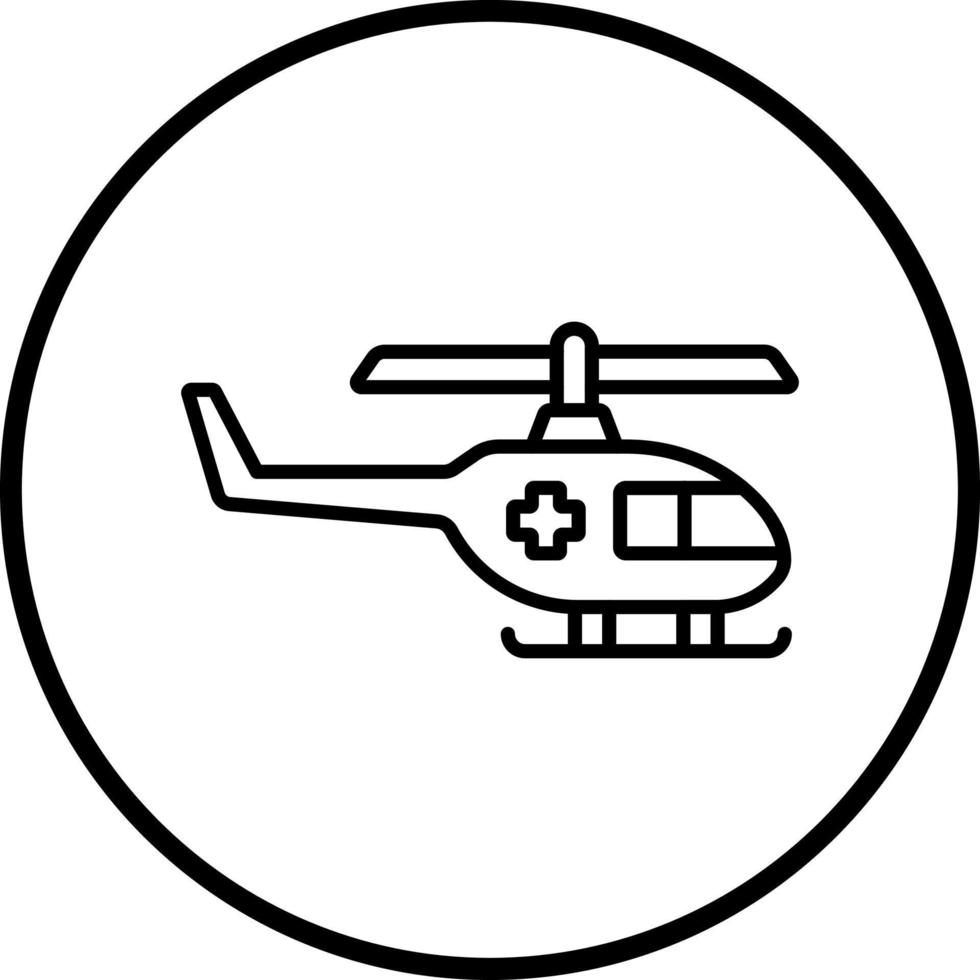 Helicopter Vector Icon Style