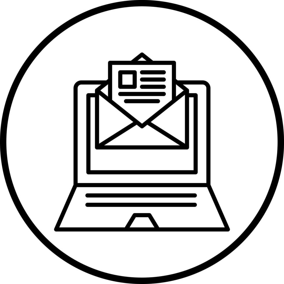 E Newsletter Vector Icon Style