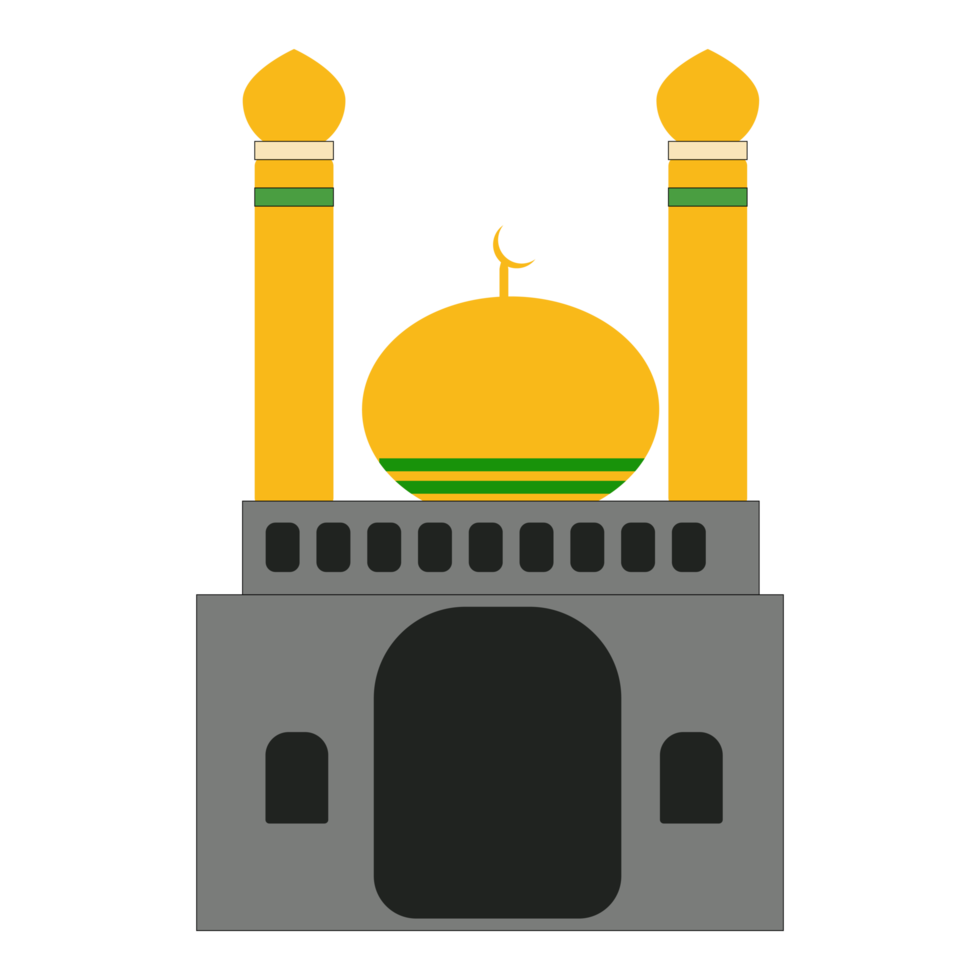 Creative Golden Ramadan Kareem Mosque png