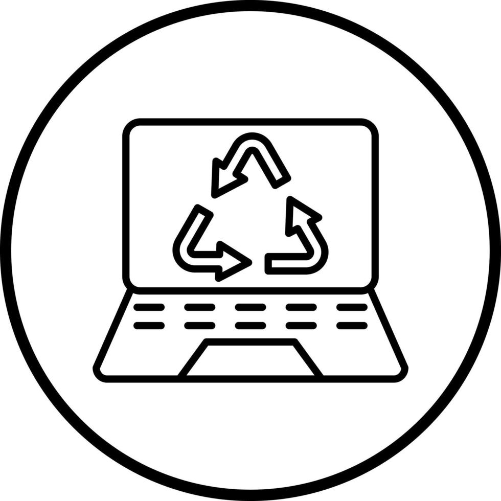 Electronics Recycling Vector Icon Style