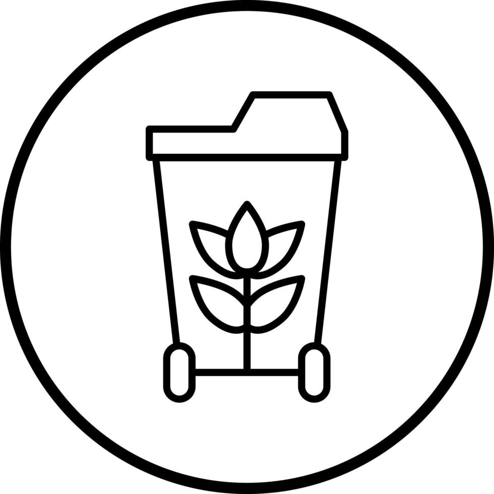 Compost Bin Vector Icon Style