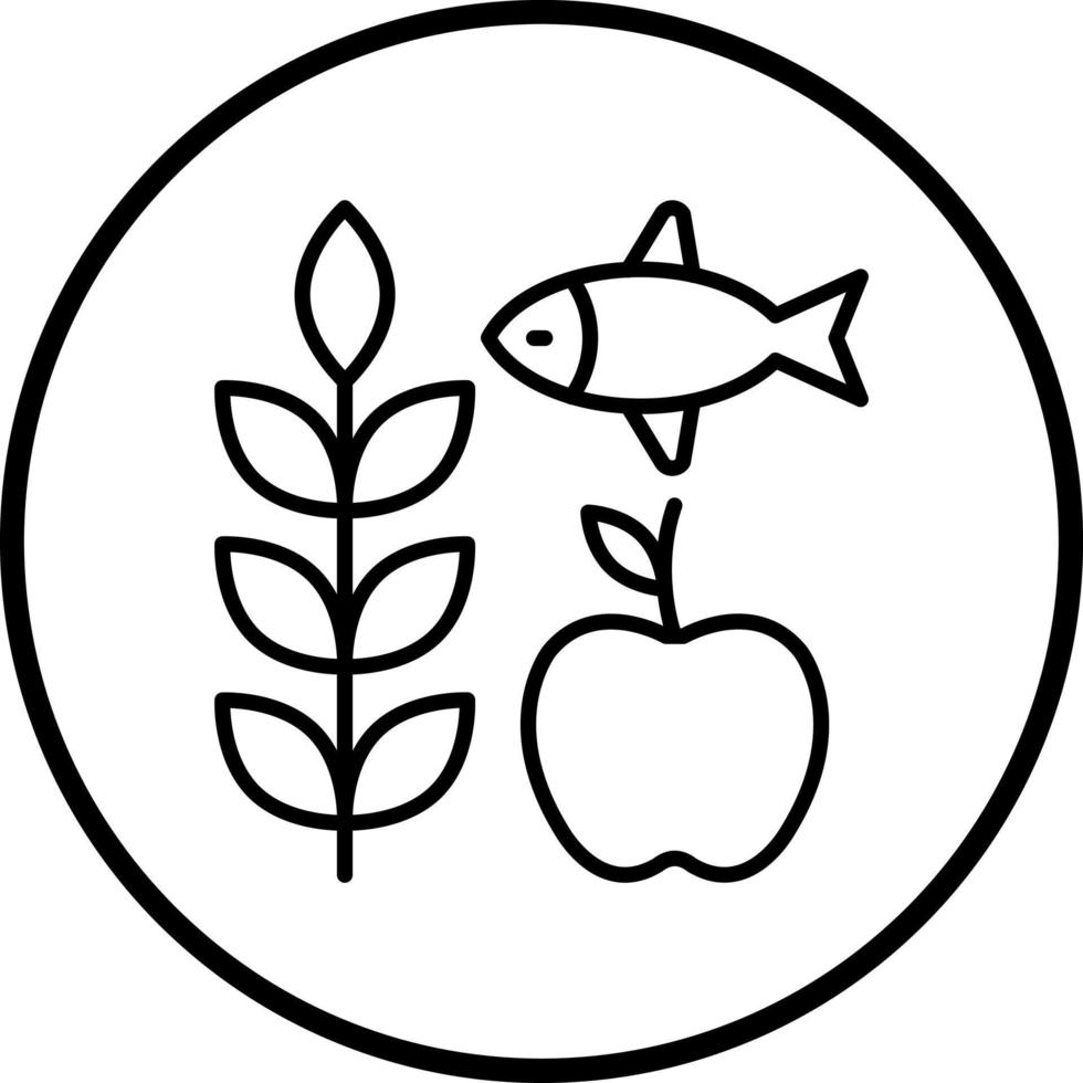 Locally Sourced Food Vector Icon Style