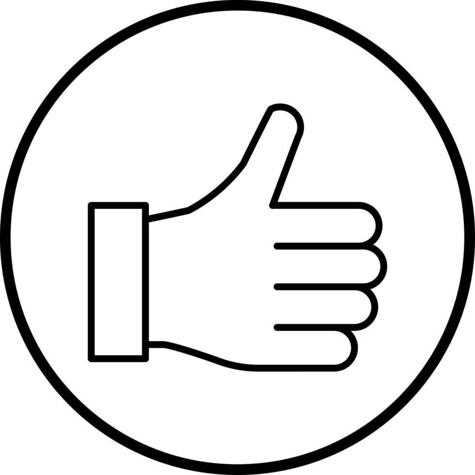 Thumbs Up Vector Icon Style