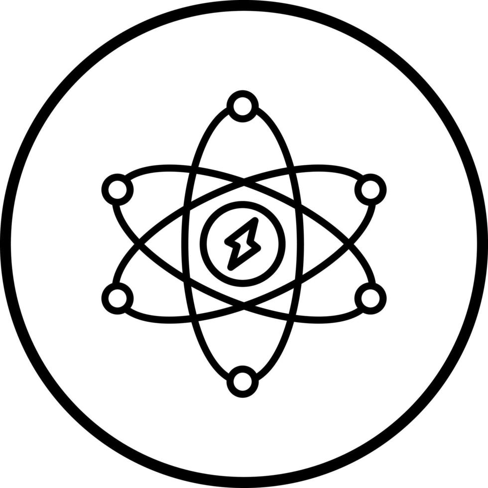 Atomic Energy Vector Icon Style