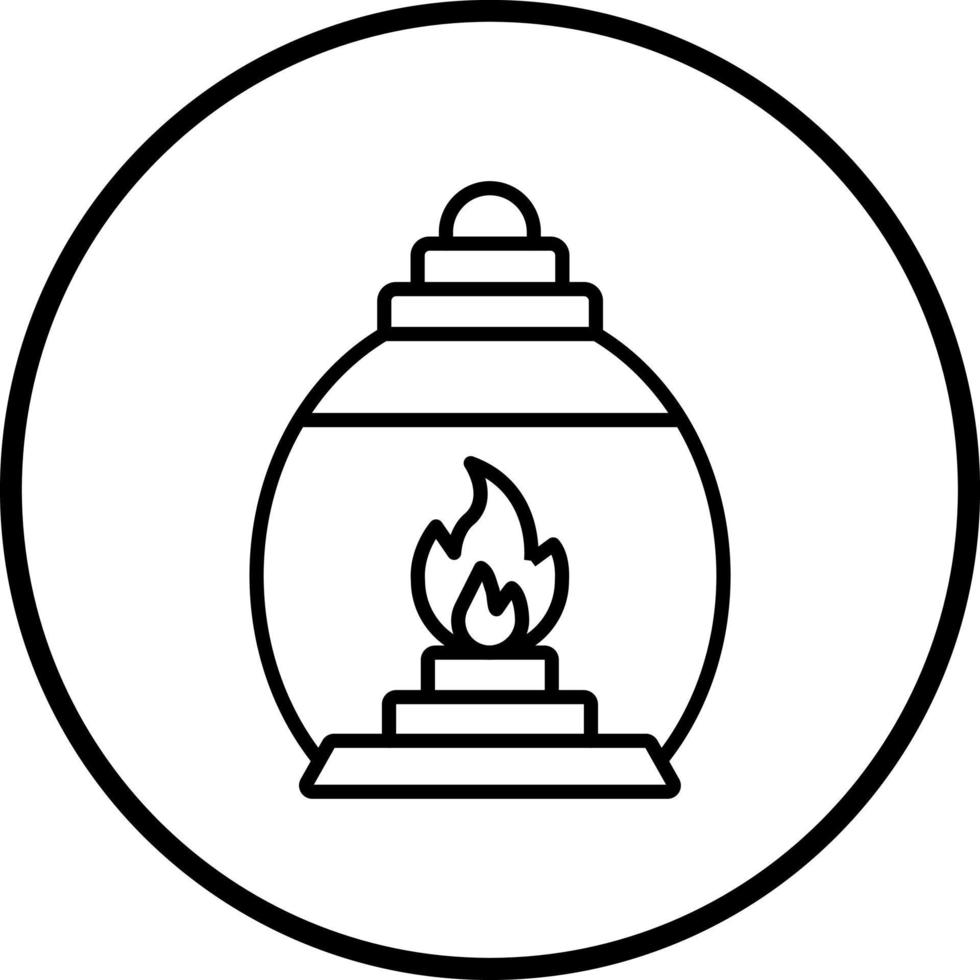 Gas Lamp Vector Icon Style