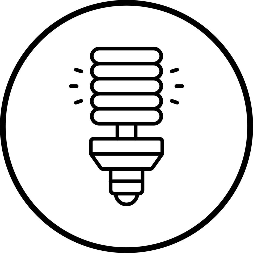 Fluorescent Lamp Vector Icon Style