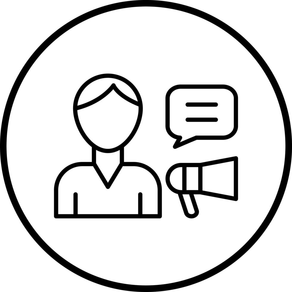 PR Specialist Male Vector Icon Style
