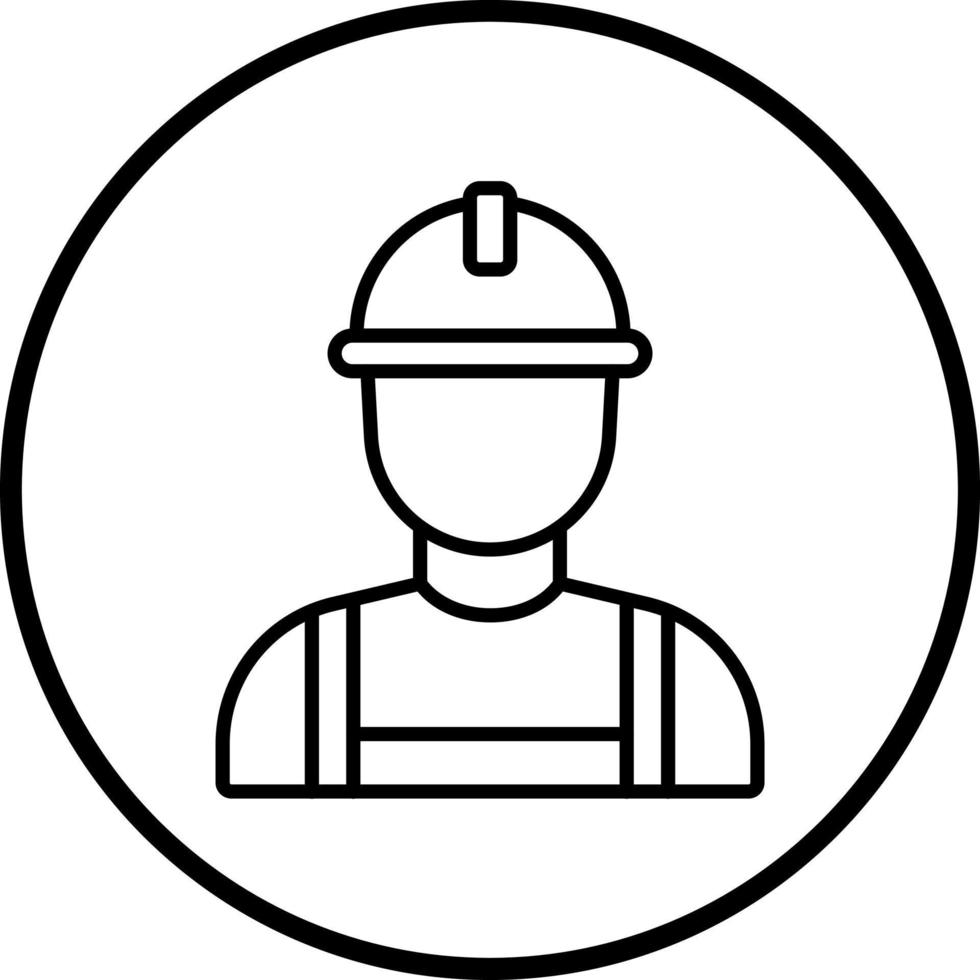 Builder Male Vector Icon Style