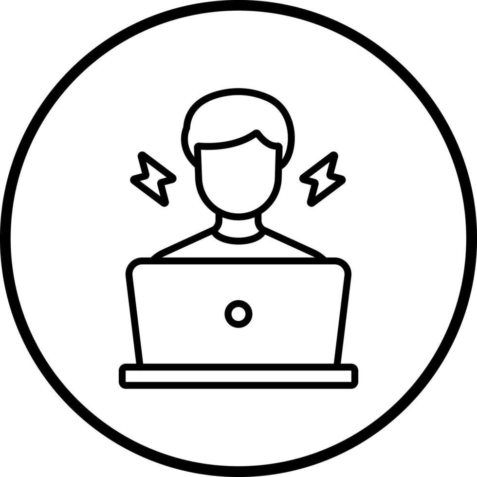 Hard At Work Vector Icon Style
