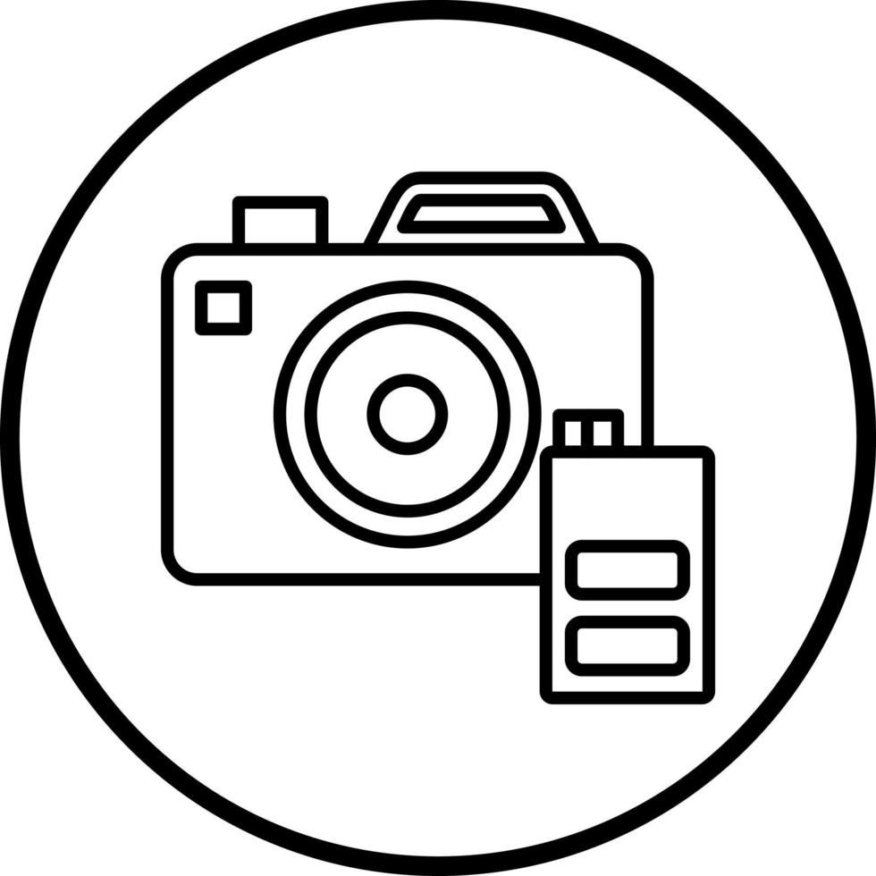 Vector Design Camera Battery Vector Icon Style