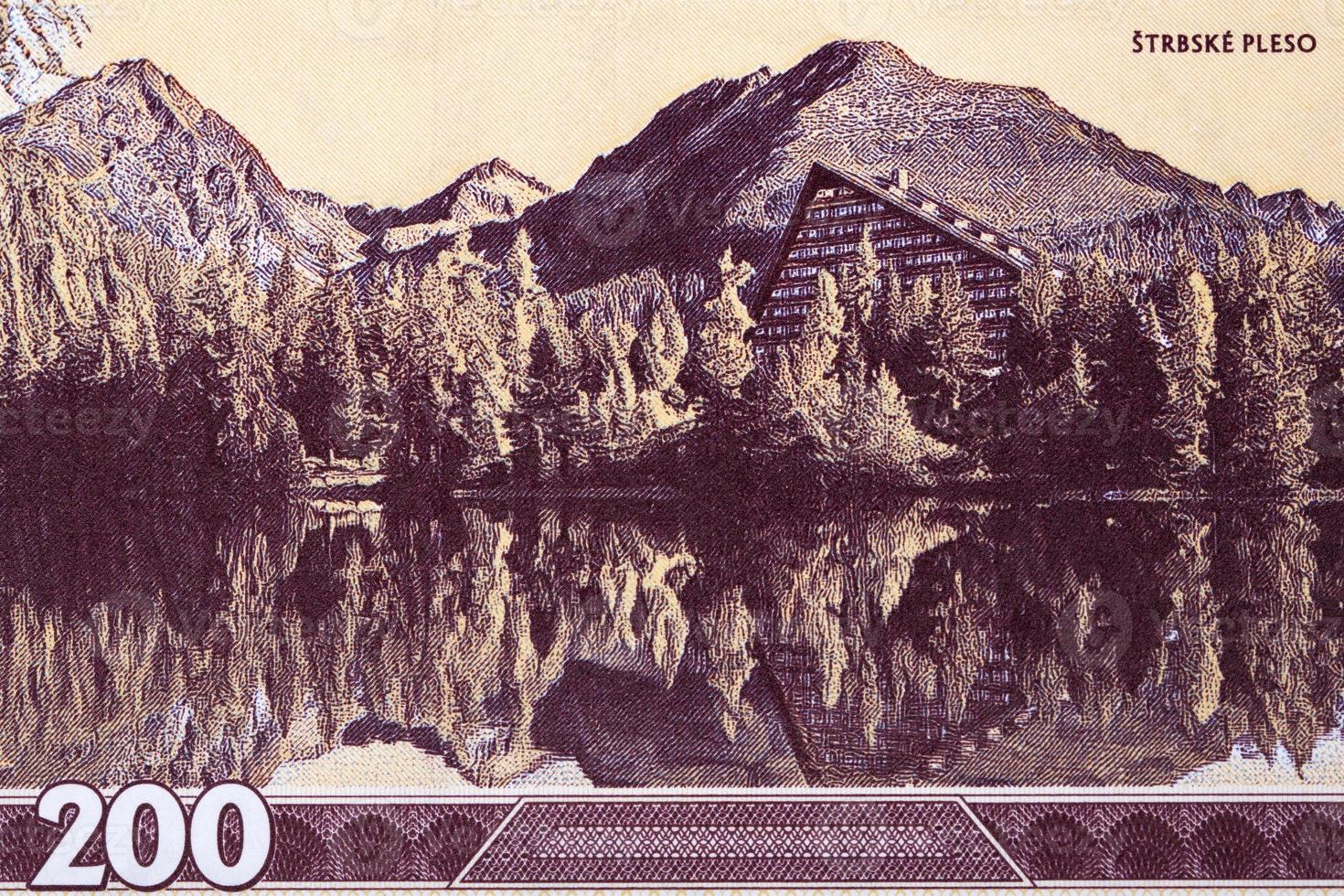 Strbske pleso from money photo