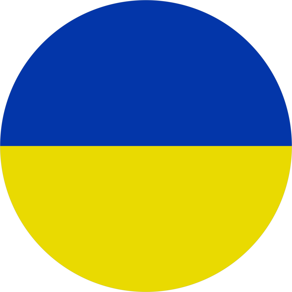 Ukraine flag round shape PNG