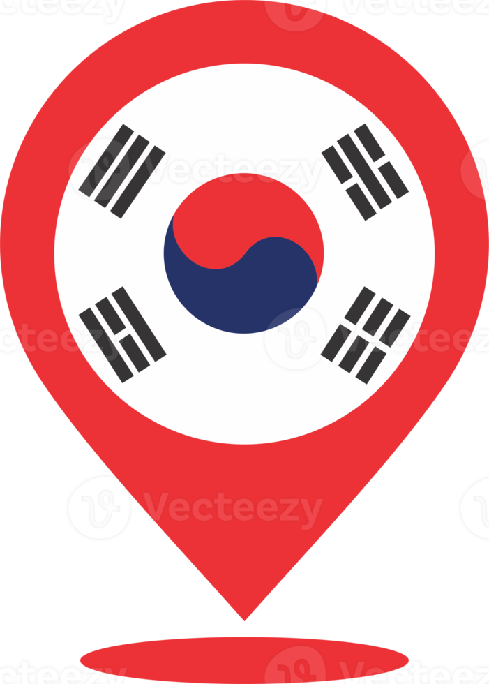 South korea pin map location PNG