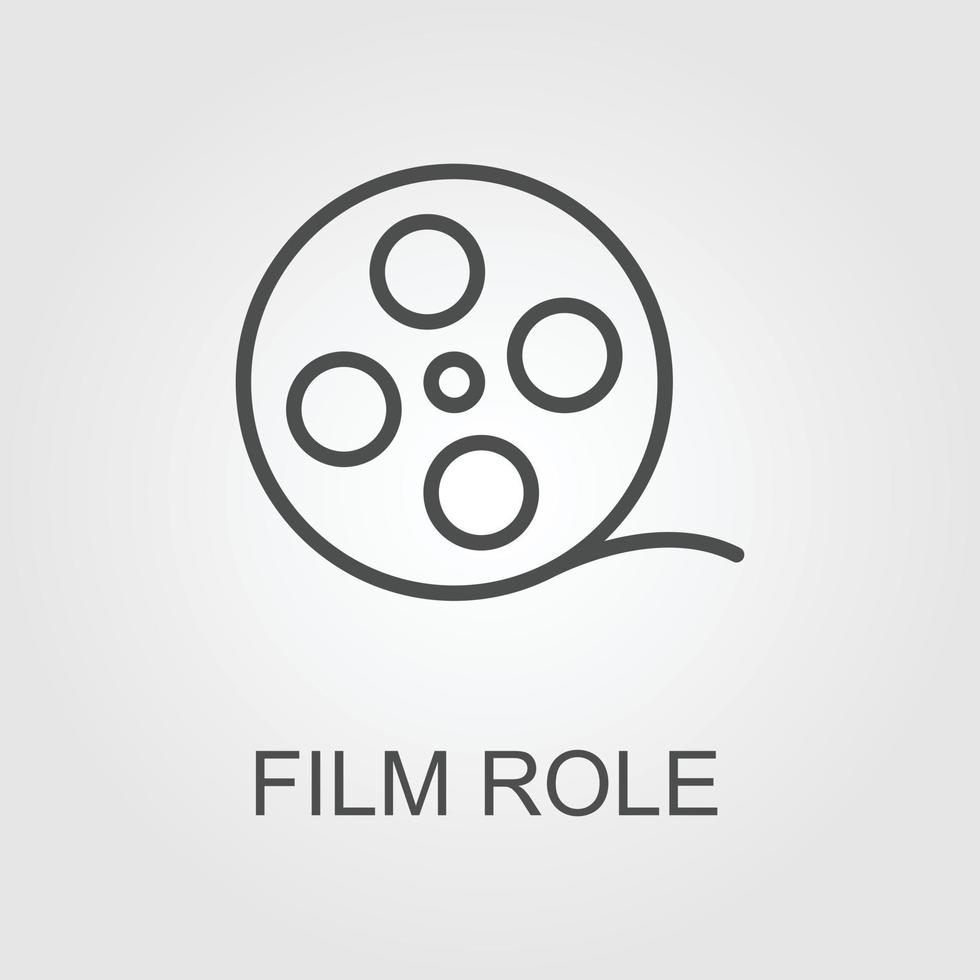 Video Camera Film Tape Reel Vector Icon