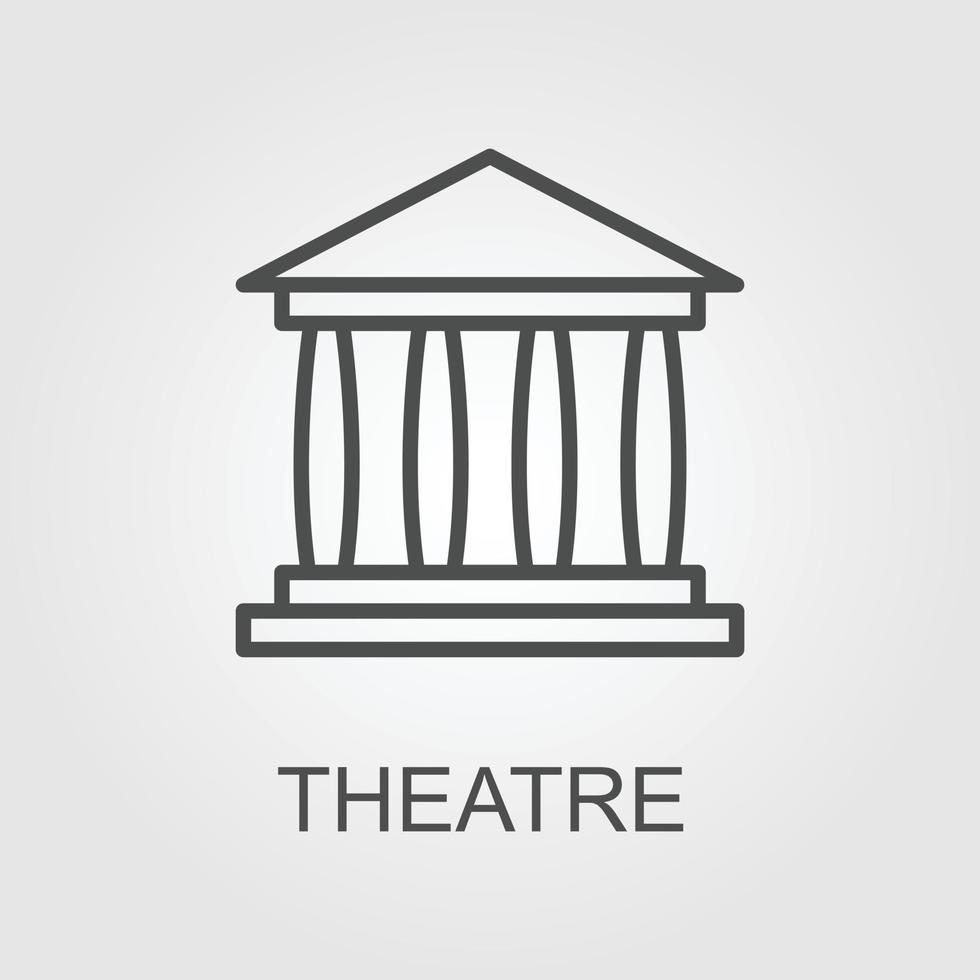 Theater stage and cinema icons vector