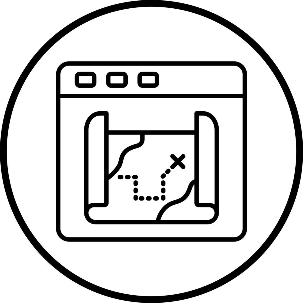 Game Map Vector Icon Style