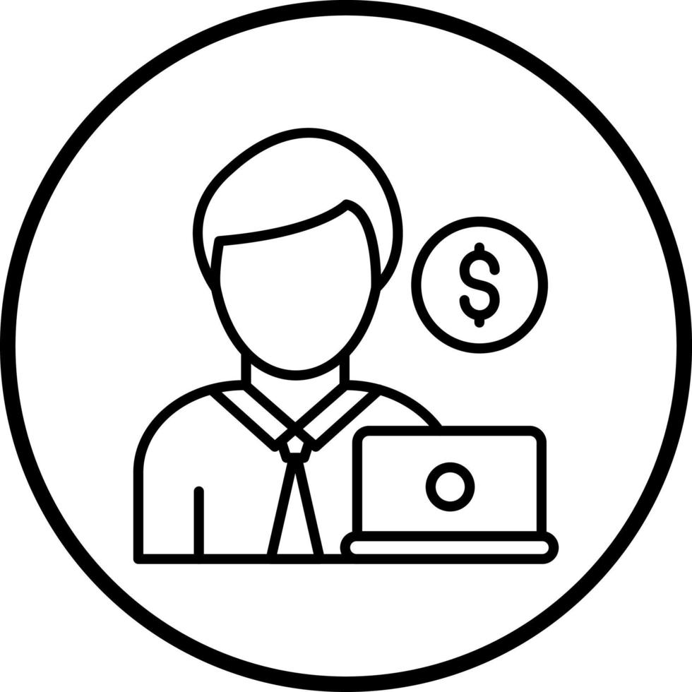 Freelancer Male Vector Icon Style