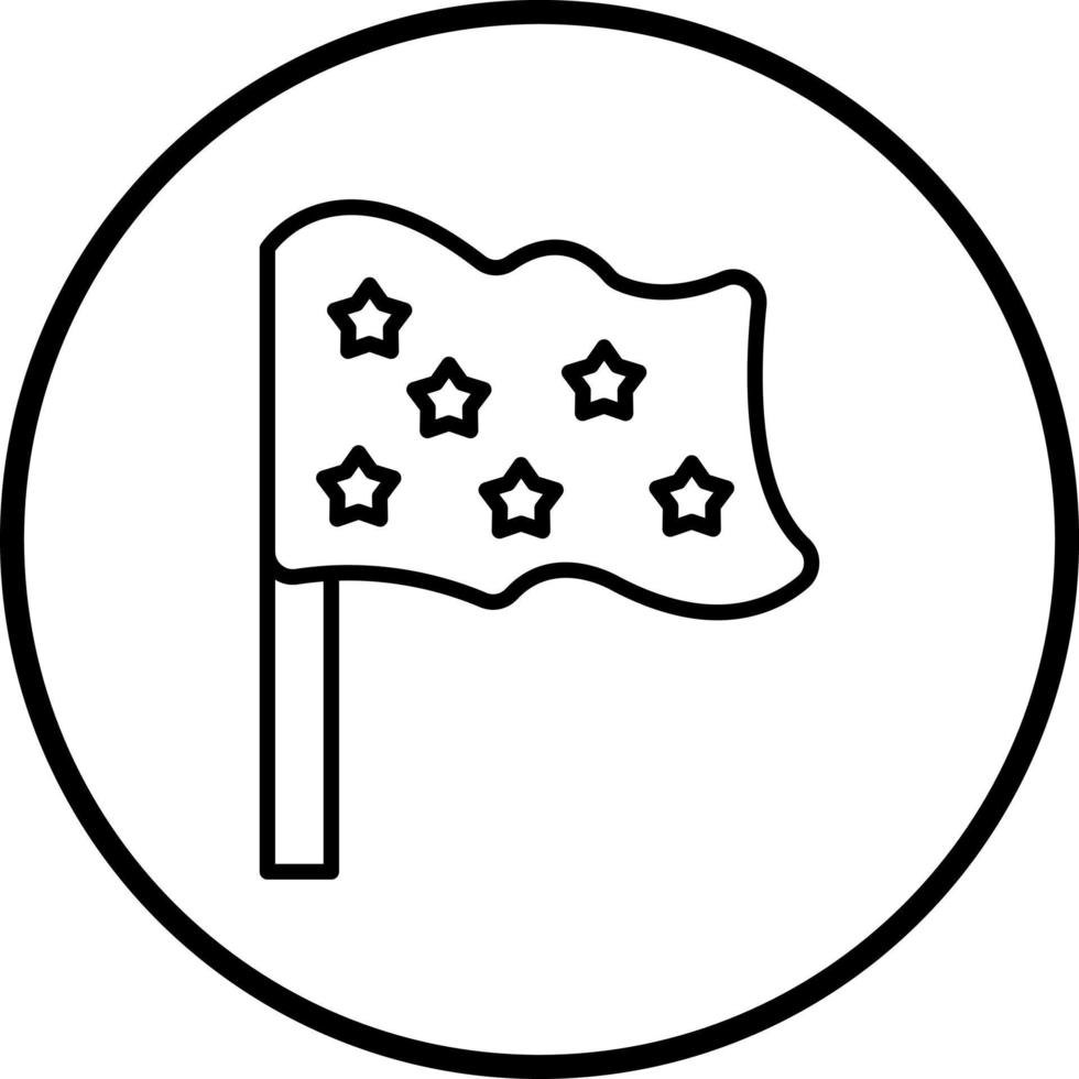 Castle Flag Vector Icon Style
