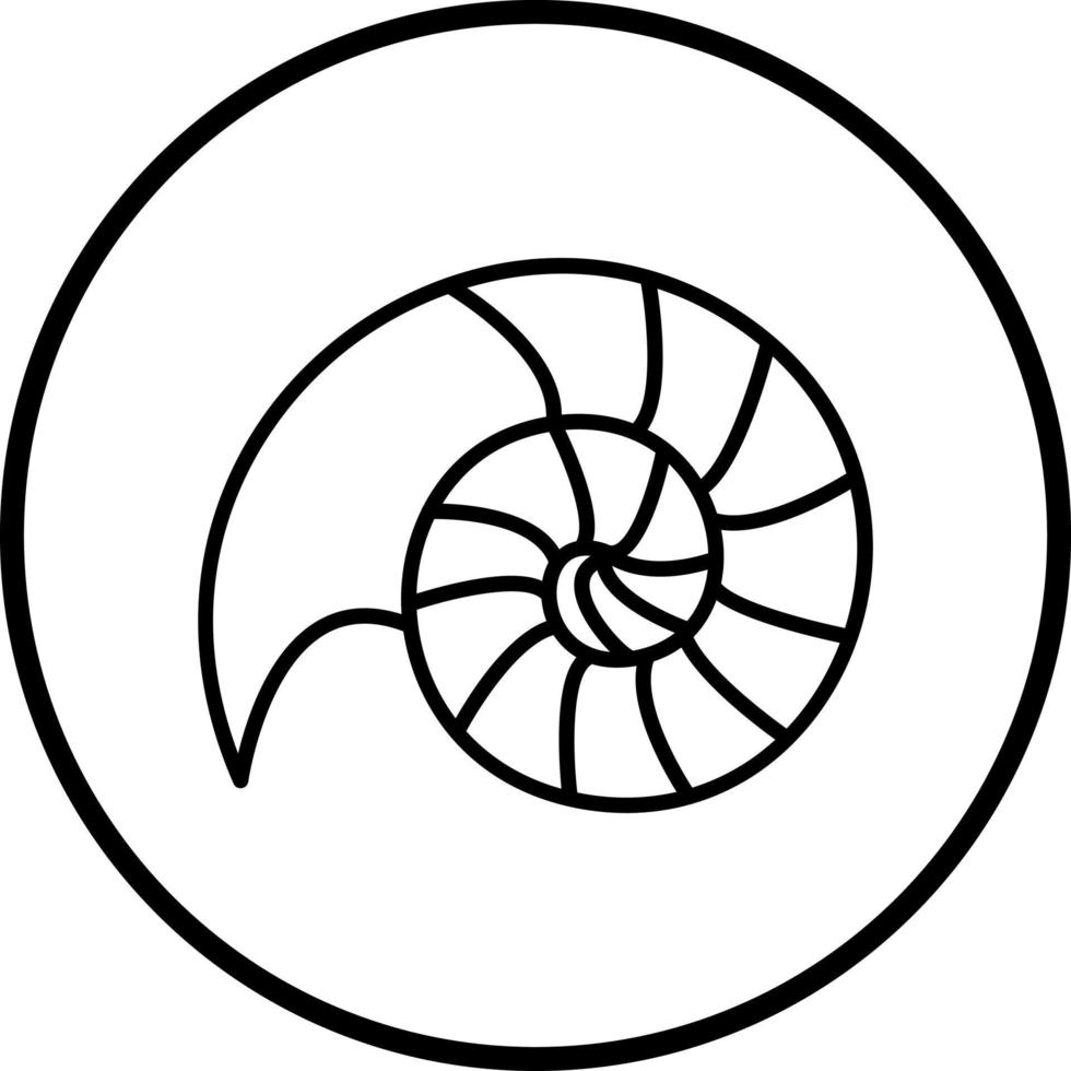 Spiral Shell Vector Icon Style