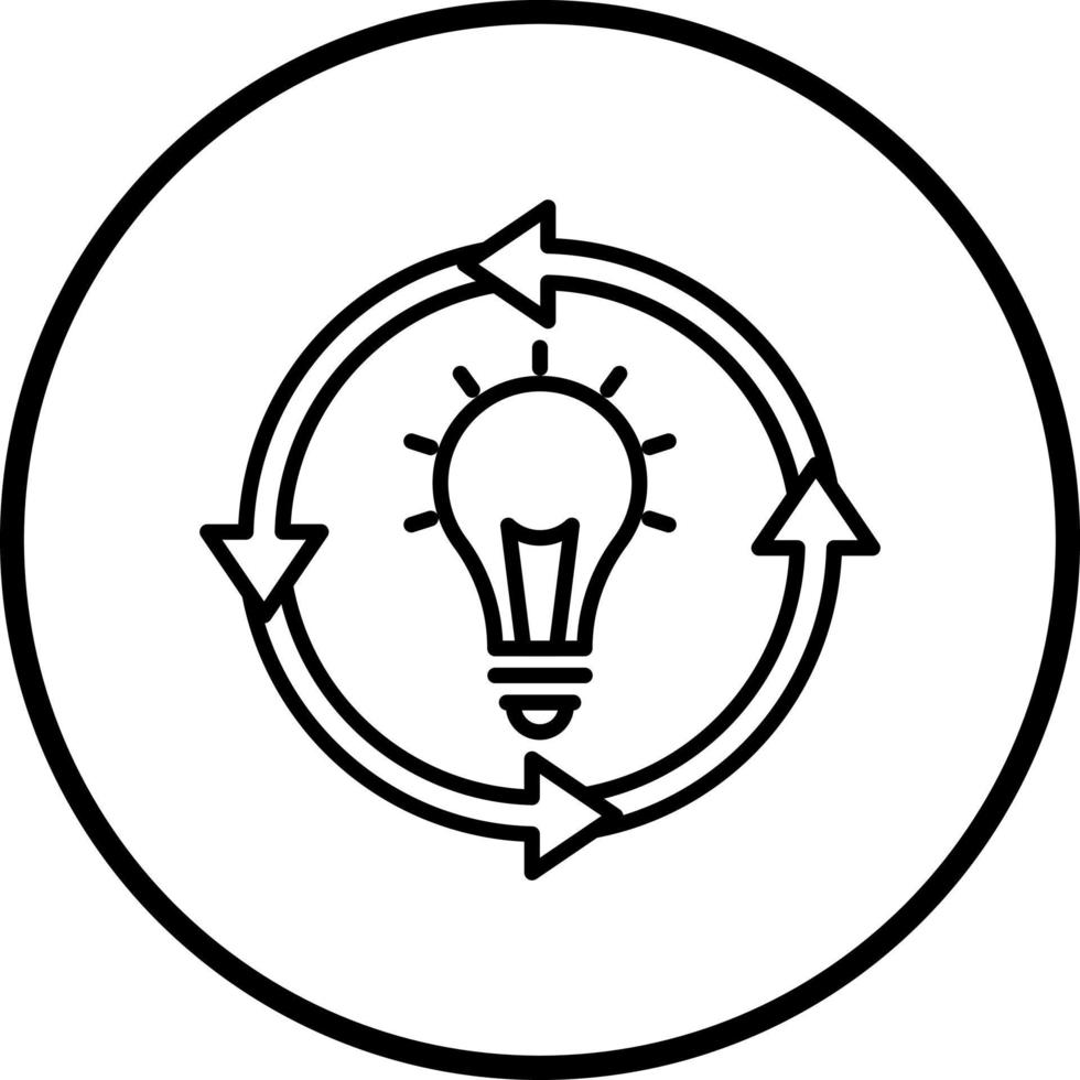 Circular Thinking Vector Icon Style
