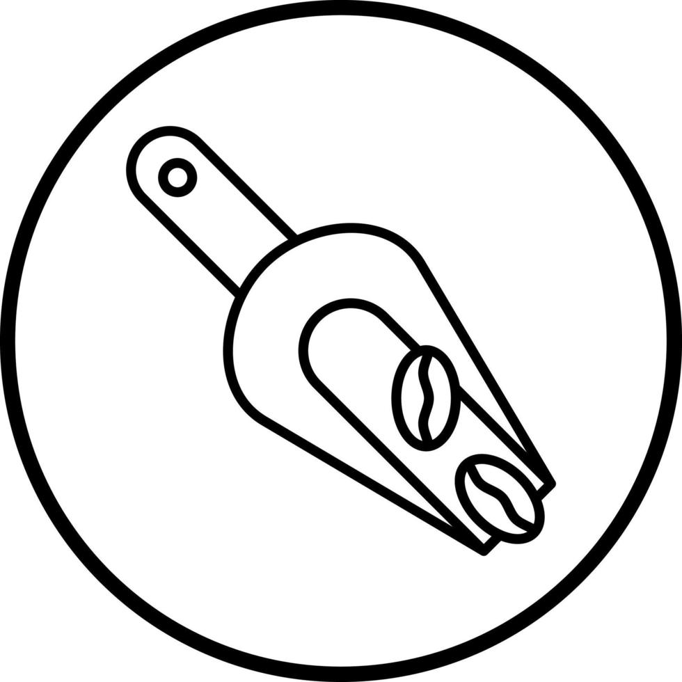 Coffee Scoop Vector Icon Style