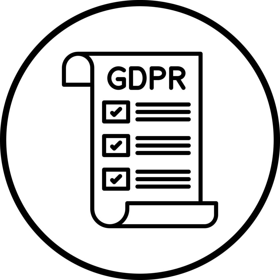 Gdpr Policy Vector Icon Style