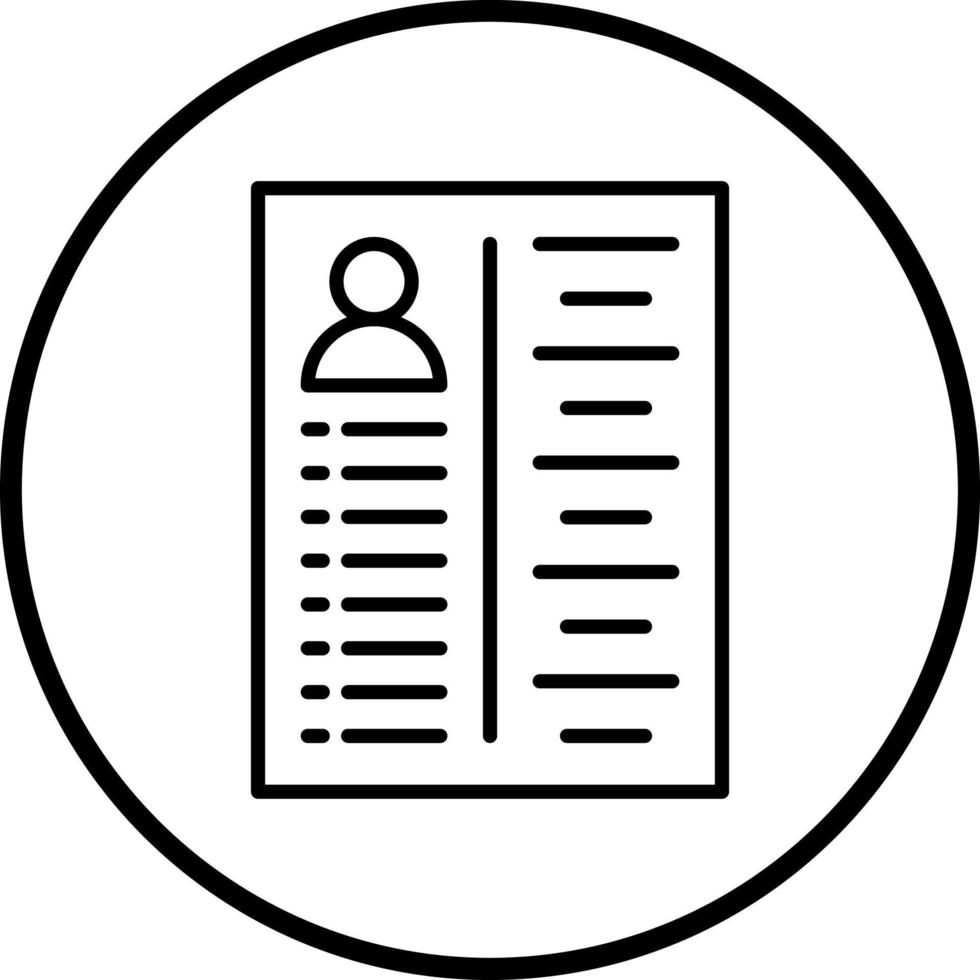 Curriculum Vector Icon Style
