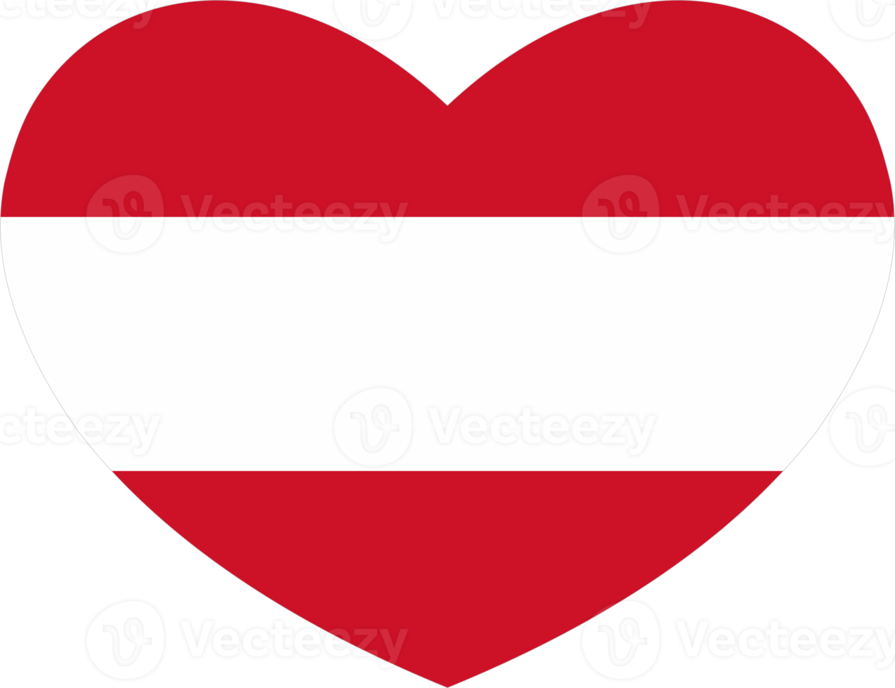 Austria flag heart shape PNG