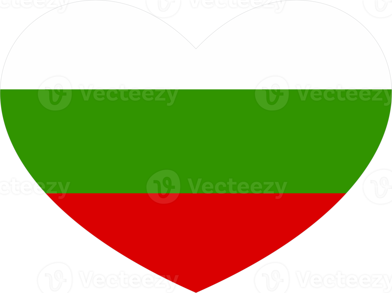 Bulgarie drapeau cœur forme png