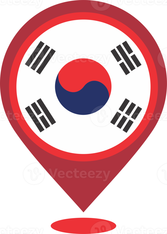South korea pin map location PNG